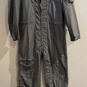 Vintage U.S. Military Green Coveralls Summer Flyers Mens Size 42L Fire Resistant